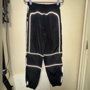 Black sweatpants with Reflective Lines